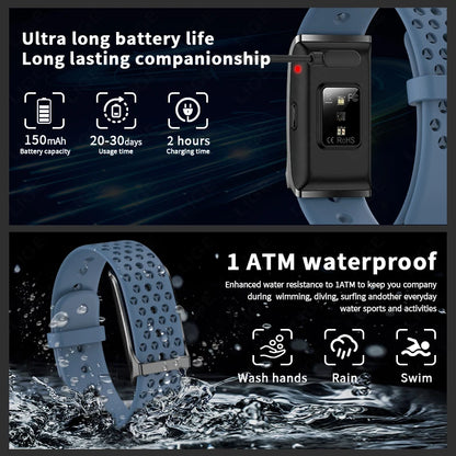 LIGE No Screen Smart Bracelet Heart Rate Blood Pressure Sleep Monitor Pedometer Sports Fitness Tracker Men Women Smartwatch 2025